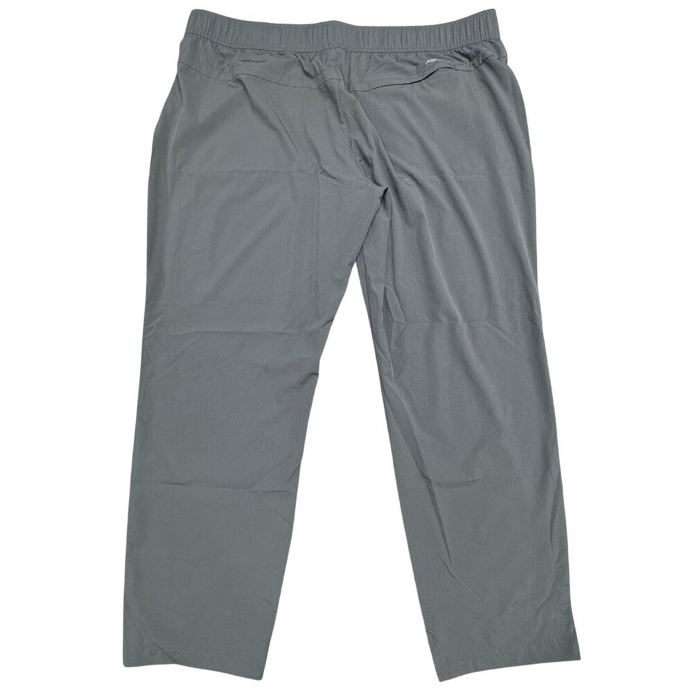 Eddie Bauer Womens Traveler Ankle Pants XL Green Lightweight Elastic Waist Hike - Picture 3 of 15